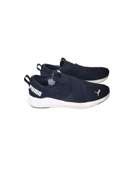 Puma Shoes - Puma Black Athletic Slip-On Sneakers With White Logo Women's Size 10
